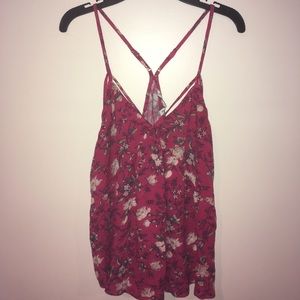 American Eagle Floral Cut Out Tank top